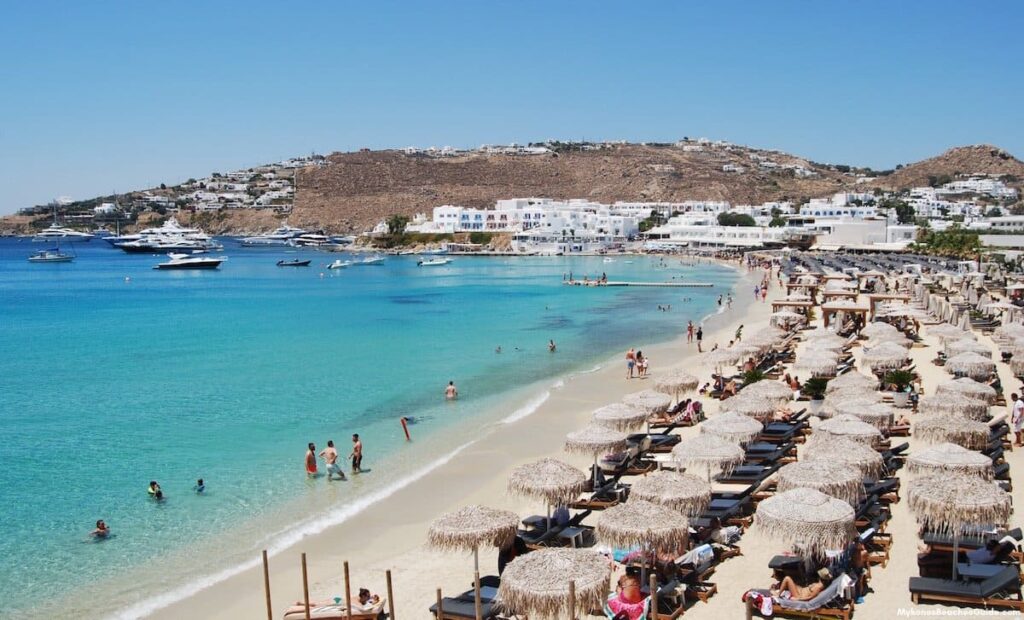 Platis Gialos Beach Mykonos | Hotels - Restaurants - Bars | Book a Transfer